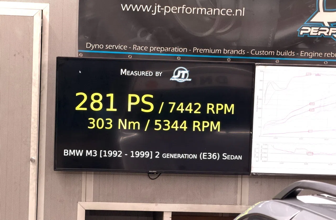 Rollenbankmeting BMW M3 E36